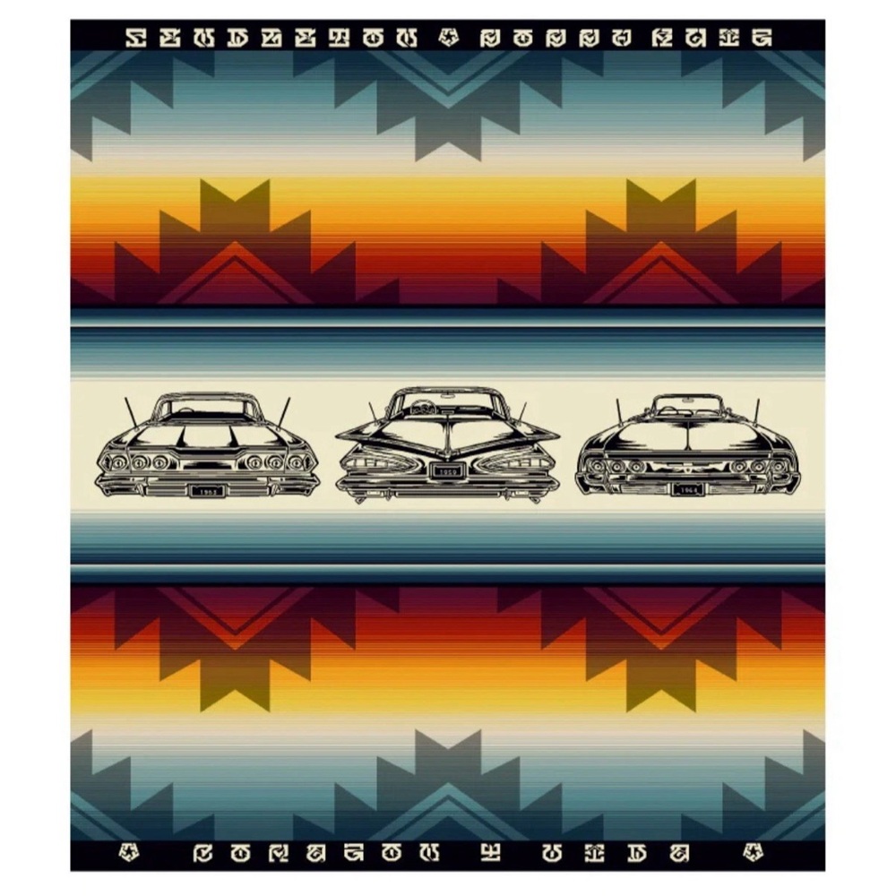 Bobby Ruiz X Pendleton Jacquard Blanket CORAZON Y VIDA 64” X 72” NEW